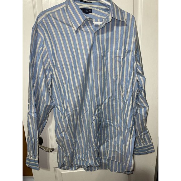 Lands' End | Shirts | Lands End Mens Button Up Long Sleeve Shirt Blue ...